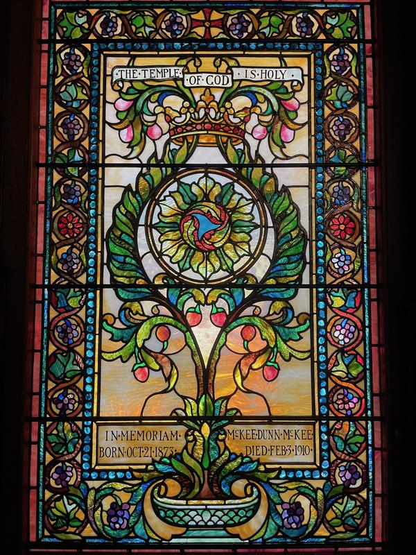 McKee Memorial Window:  The Temple of God is Holy