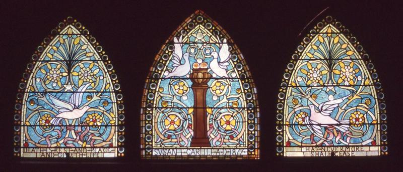 Carlile Memorial Window:  ornamental with doves