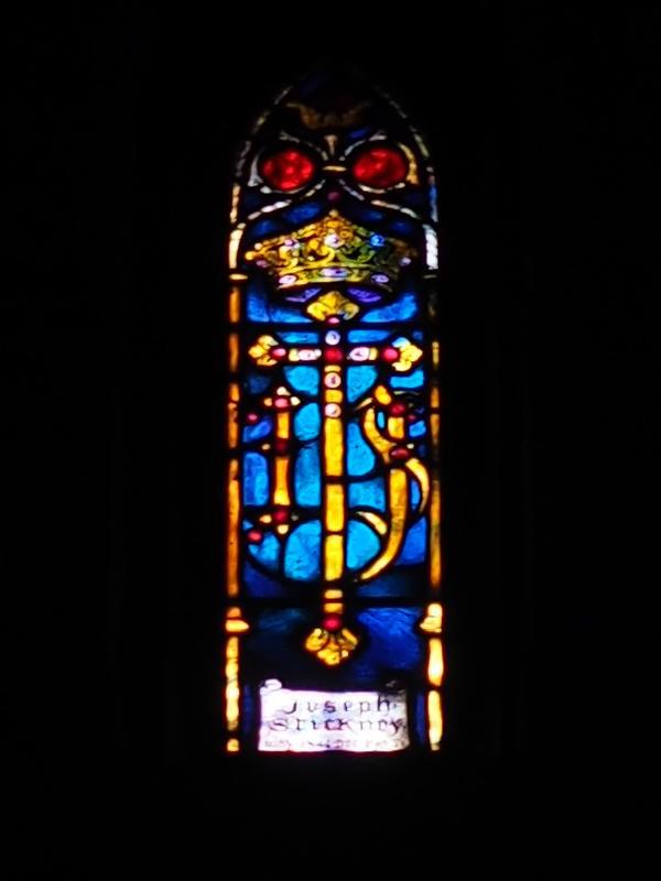 Stickney Memorial Window:  Cross and Crown