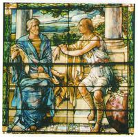 Frink Memorial Window:  Greek Philosopher Instructing a Student