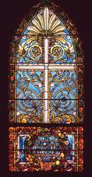 King Memorial Window: ornamental with cross King Memorial Window: ornamental with cross
