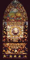 Whiting Memorial Window: ornamental with sun Whiting Memorial Window: ornamental with sun