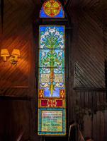 Morris Memorial Window: lily flowers Morris Memorial Window: lily flowers