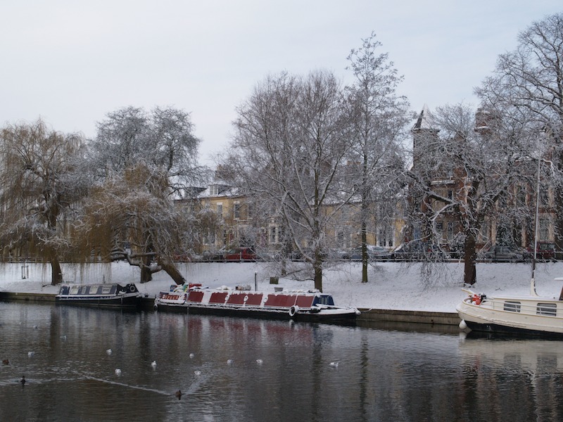 houseboats, Cam near Jesus Lock, Cambridge, England
