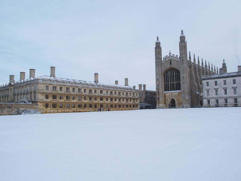 Old Court, Clare College, and King's College Chapel, Cambridge, England