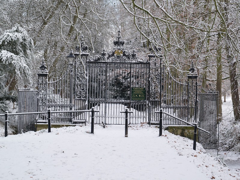 gate, The Backs, St John's College, Cambridge, England