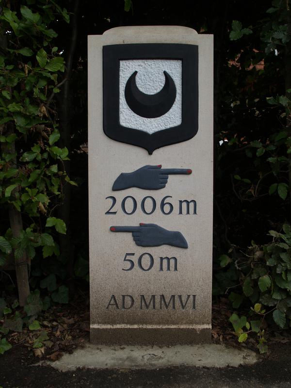 Trinity Hall: Storey's Way: milestone (distance marker) (Cardozo Kindersley Workshop)