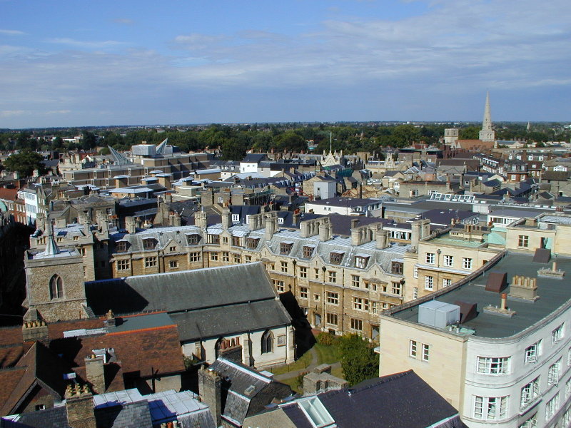 17 August 2000: looking northeast towards St Michael's Church and St Michael's Court