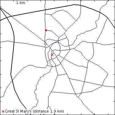 map for Gilbert Road; Histon Road: 211; 234