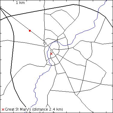 map for Huntingdon Road: 197