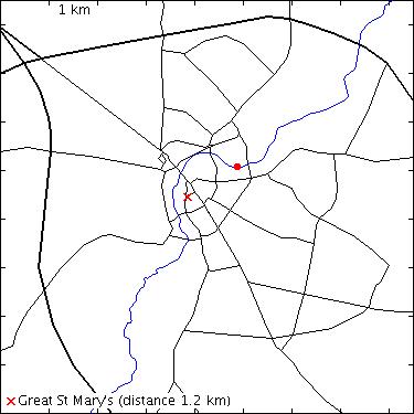 map for Clare College: Cam: boathouse