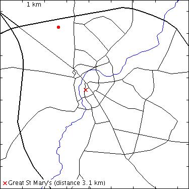 map for Brownlow Road: end of