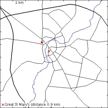 map for St John's College: Mount Pleasant: Whinside