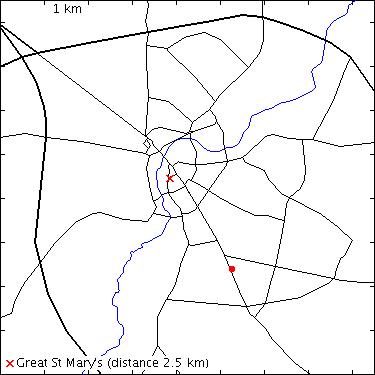map for St Andrew's: Hills Road: Highfield Lodge, 185-187