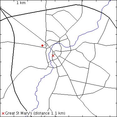 map for St John's College: Madingley Road: Elterholm, 12