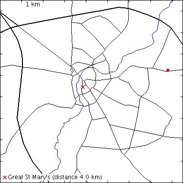 map for Newmarket Road: Marshall's Car Centre
