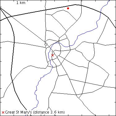 map for Cambridge Regional College: King's Hedges Drive: The Park