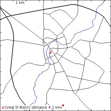 map for Addenbrooke's Road