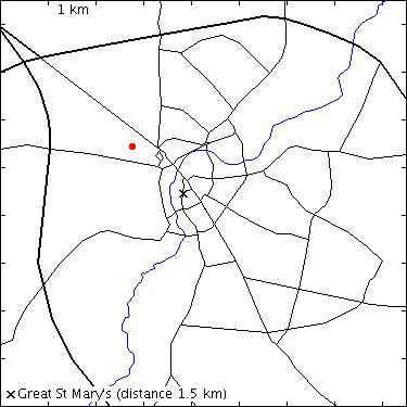 map for Churchill College: Storey's Way: Pinchin Riley House, 64