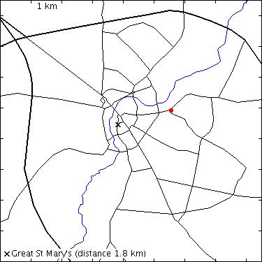 map for Newmarket Road: Premier Inn