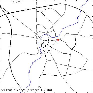 map for Newmarket Road: 132