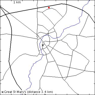 map for Topper Street: 70-86
