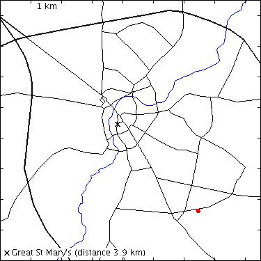 map for Almoners' Avenue: 2b