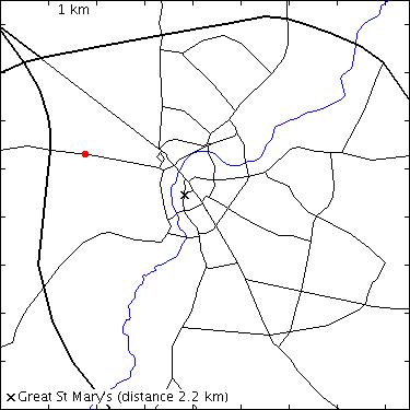 map for Madingley Road: Fray House, 34
