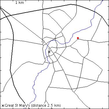 map for Swanns Road: 13