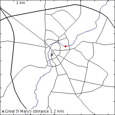 map for Newnham College: Cam: boathouse