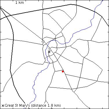 map for Clarendon Road: Brooklands