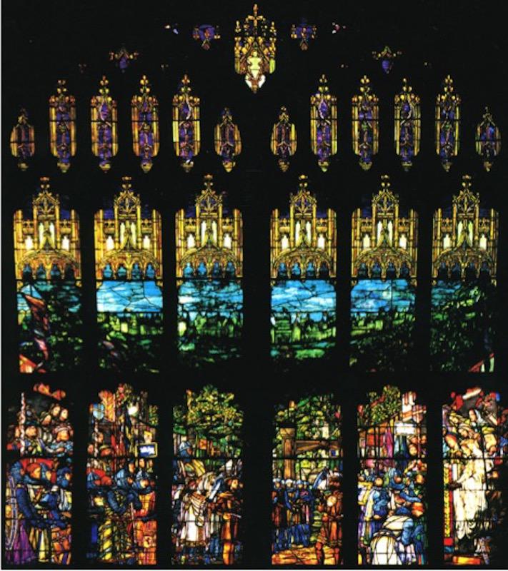 Bartlett Memorial Window:  Crowning of Ivanhoe at Ashby de la Zouche