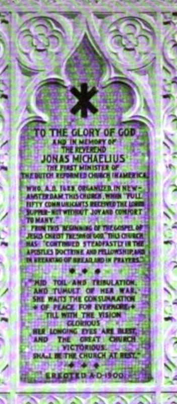Michaëlius Memorial Tablet:  glass mosaic tablet
