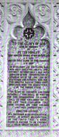 Minuit Memorial Tablet: glass mosaic tablet Minuit Memorial Tablet: glass mosaic tablet