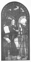 Scott Memorial Window: Teta instructing her student Lioba Scott Memorial Window: Teta instructing her student Lioba