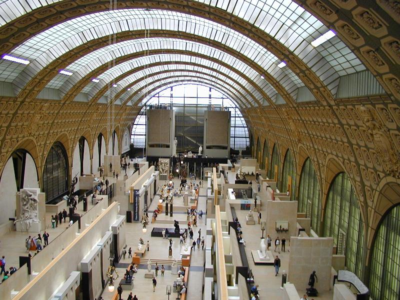 Paris, France: Musee d'Orsay: gallery (1983-1986, architects R. Gardon, P. Colbac, J.-P. Philippe and Gae Aulenti)