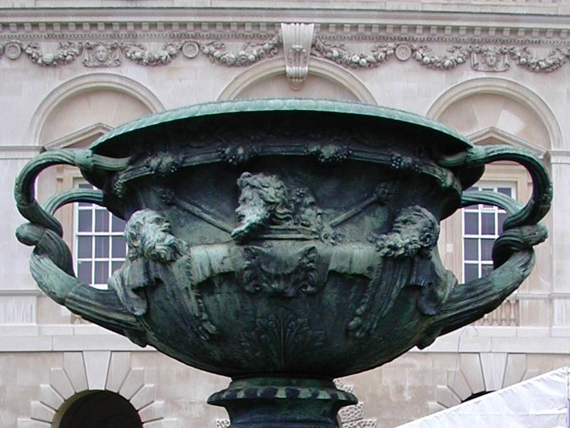 Cambridge, England: Senate House: Warwick Vase (copy of marble Roman original)