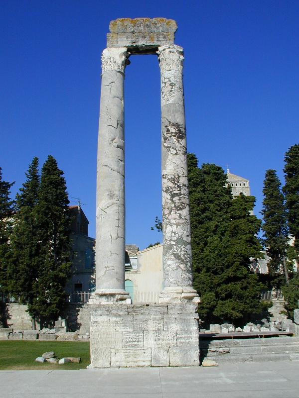 Arles, France: Roman columns
