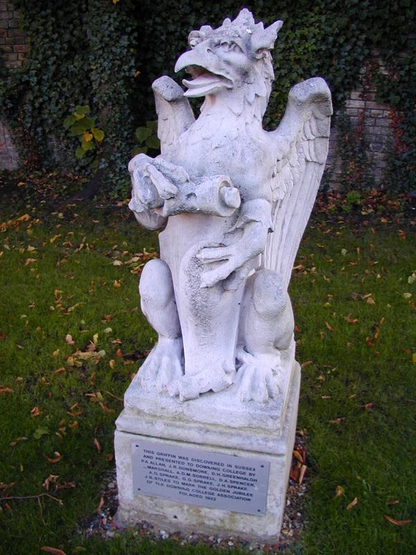 Cambridge, England: Downing College: griffin