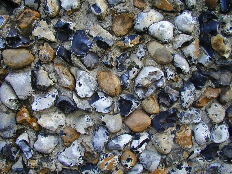 Cambridge, England: Brookside: flint wall