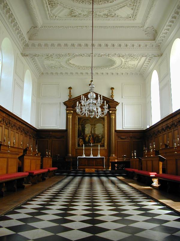 Cambridge, England: Emmanuel College: chapel interior