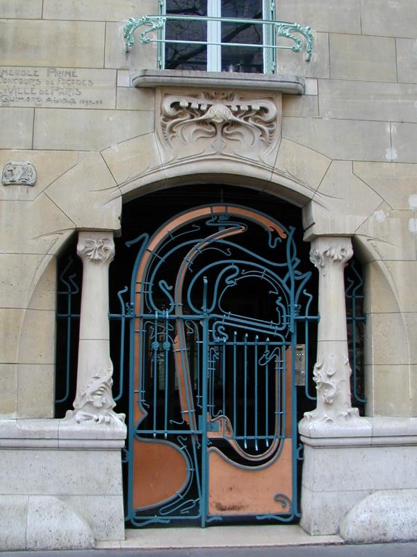 Paris, France: Castel Beranger, 14 Rue la Fontaine: door (art nouveau, 1897-1898, architect Hector Guimard)