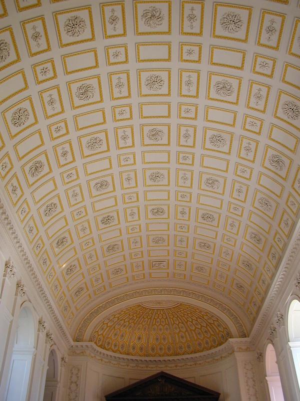 Cambridge, England: Clare College: chapel ceiling (1760s, James Borrough and James Essex the younger)