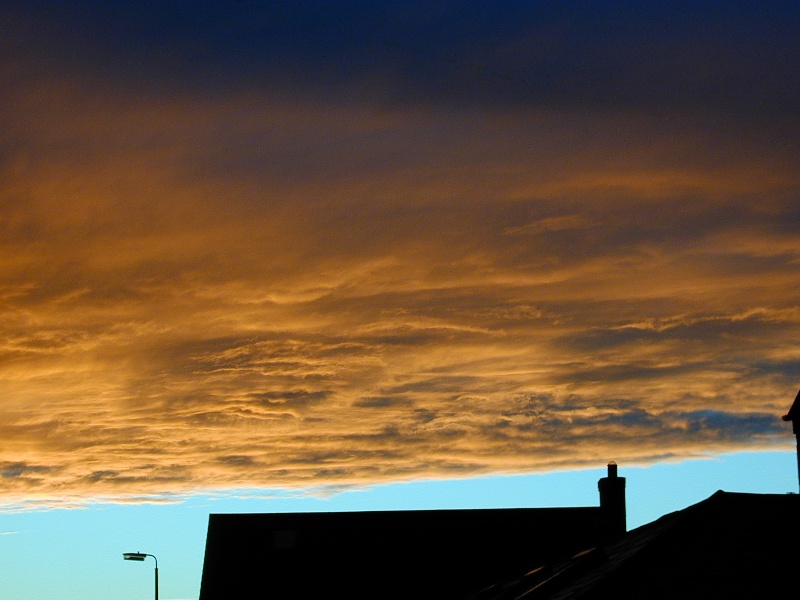Cambridge, England: Roseford Road: sunset