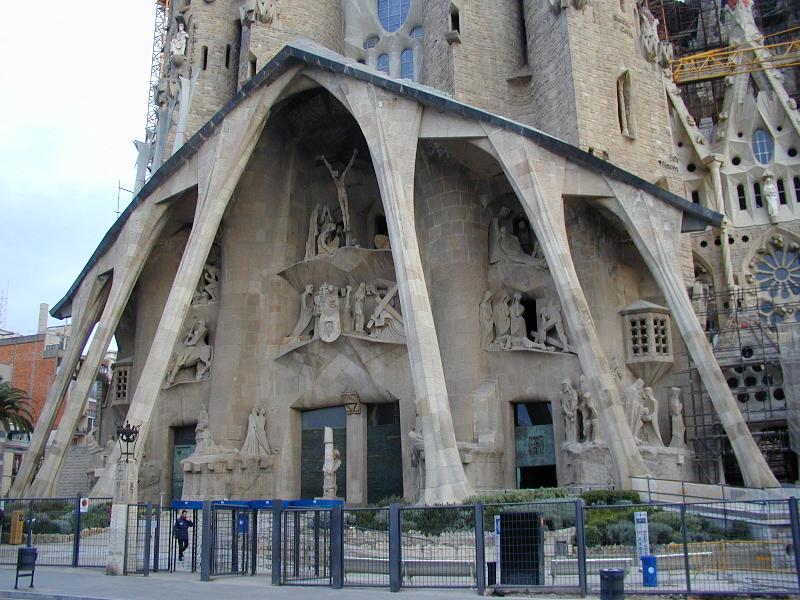 Barcelona, Spain: La Sagrada Familia: Passion facade (architect Antoni Gaudi)