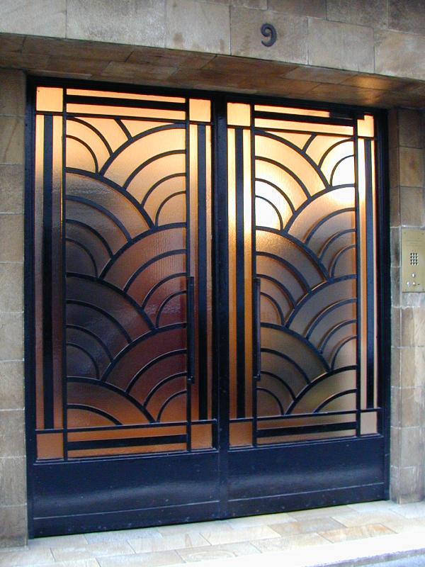 Paris, France: 9 Rue Vavin: door (art deco)
