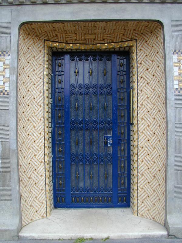 Paris, France: 5 Rue Victor Schoelcher: door (1911, architect Paul Follot)