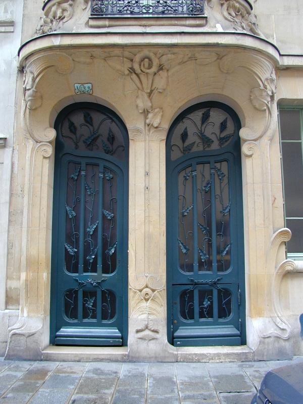 Paris, France: Les Arums, 33 Rue du Champ de Mars: doors (art nouveau, 1900, architect Octave Raquin)