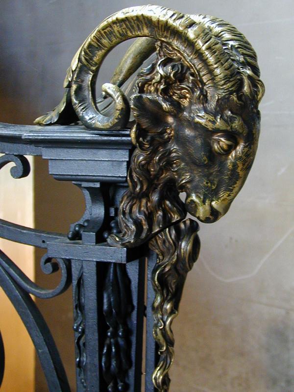 Paris, France: Gobelins tapestry factory: goat head