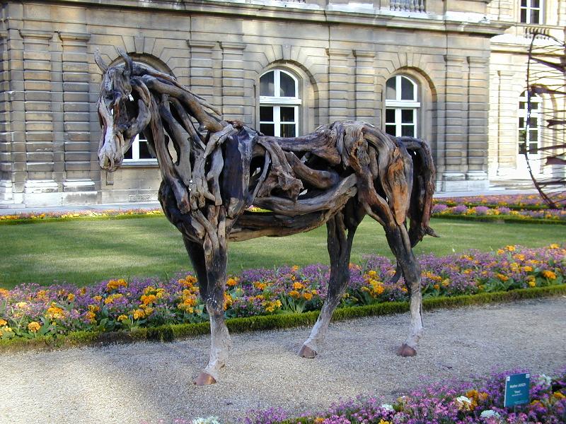Paris, France: Jardin du Luxembourg: sculpture ('Cheval', by Heather Jansch)